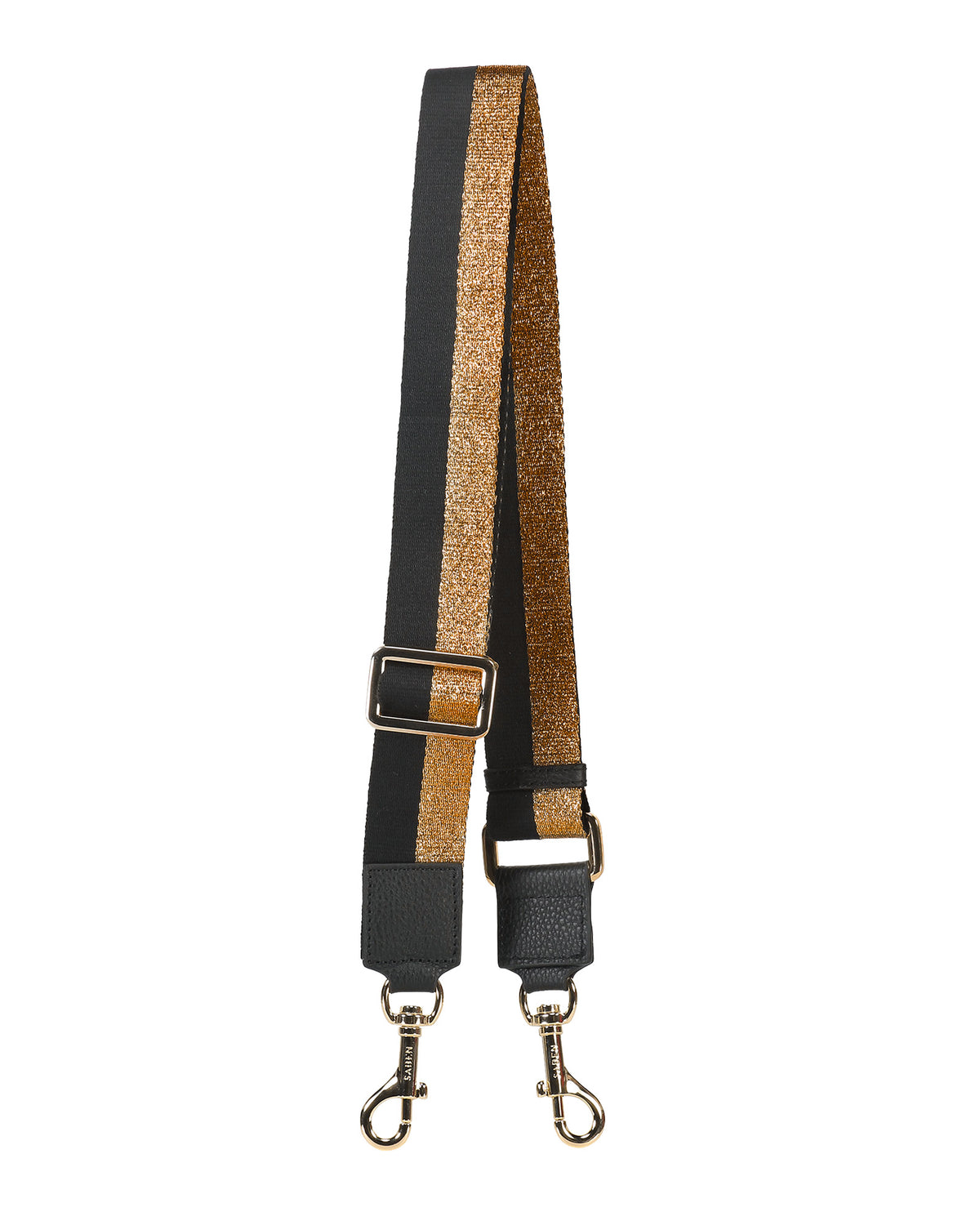 Feature Strap Webbing Bronze + Black Stripe