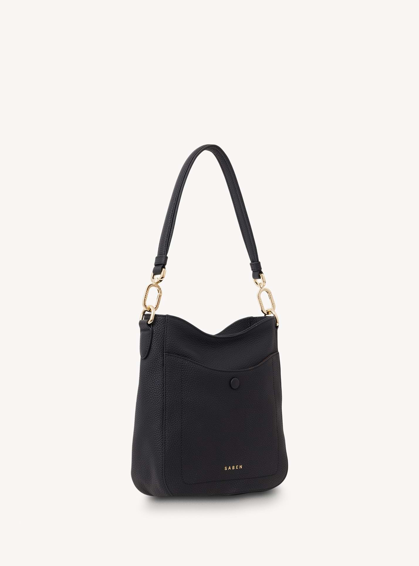 Rosie Shoulder Bag Black Pebble