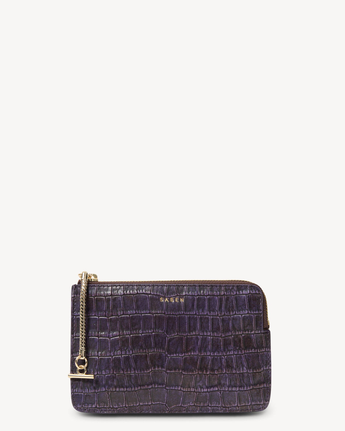Poppy Pouch Amethyst Croc