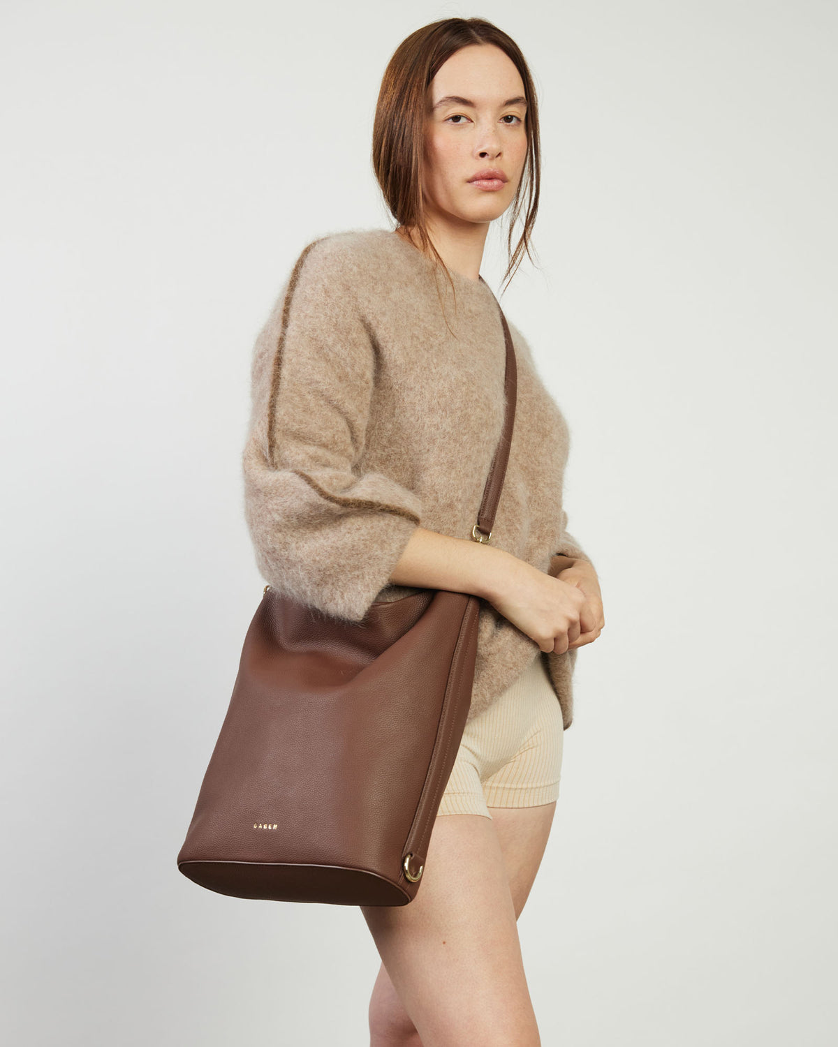 June Shoulder Bag Umber Pebble