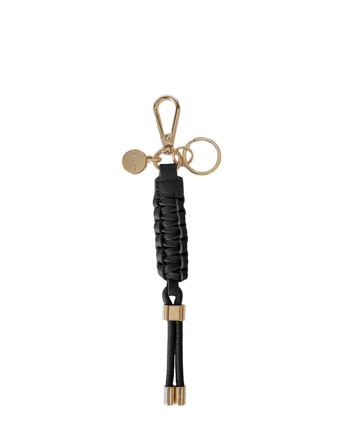 Charm Keyring Plait Black