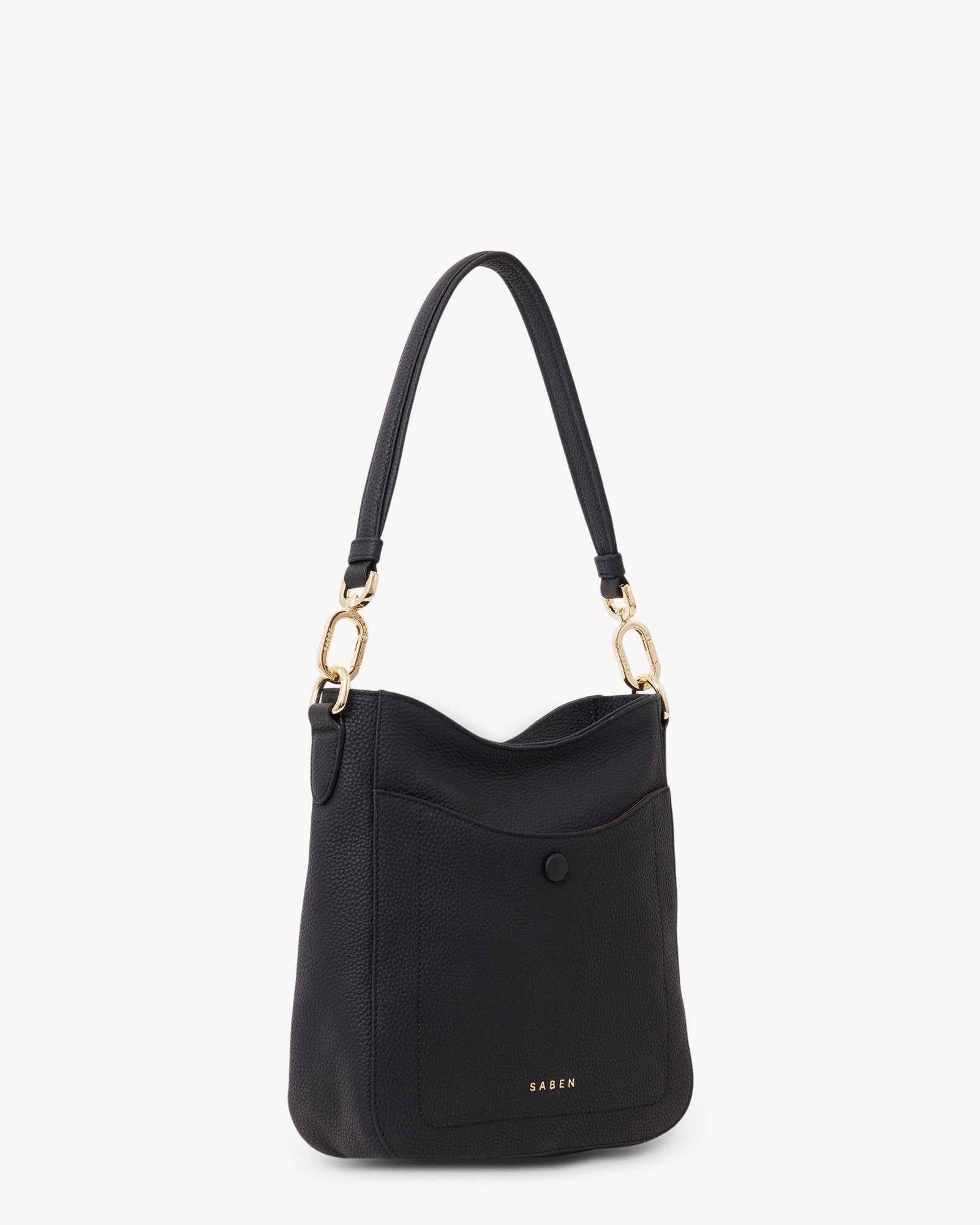 Rosie Shoulder Bag Black Pebble