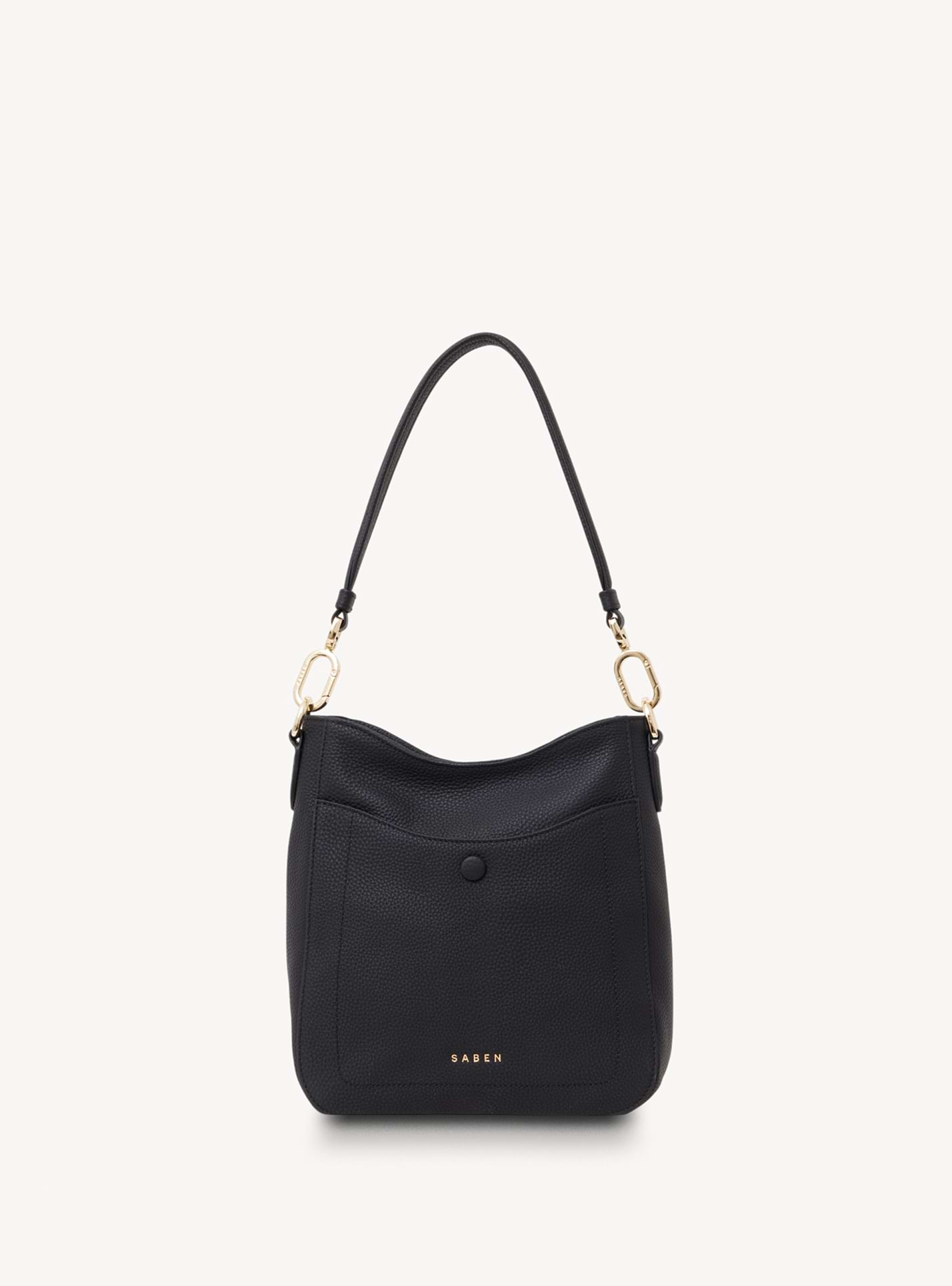 Rosie Shoulder Bag Black Pebble