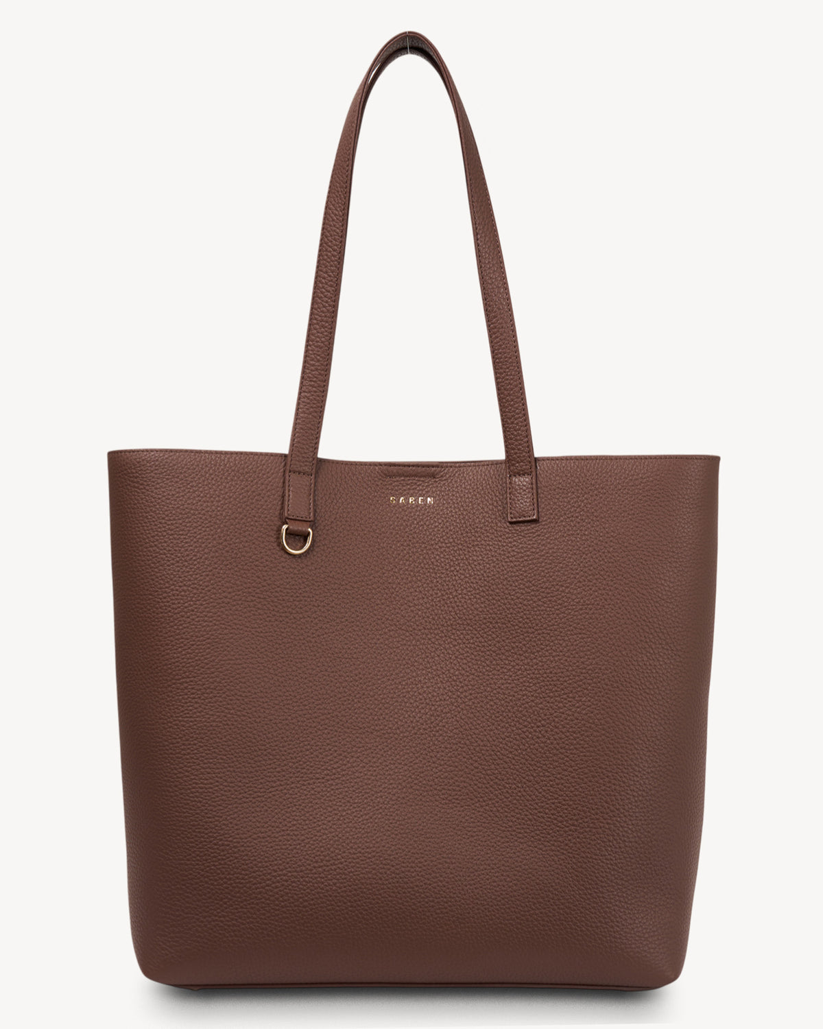 Brown tote bag on a white background