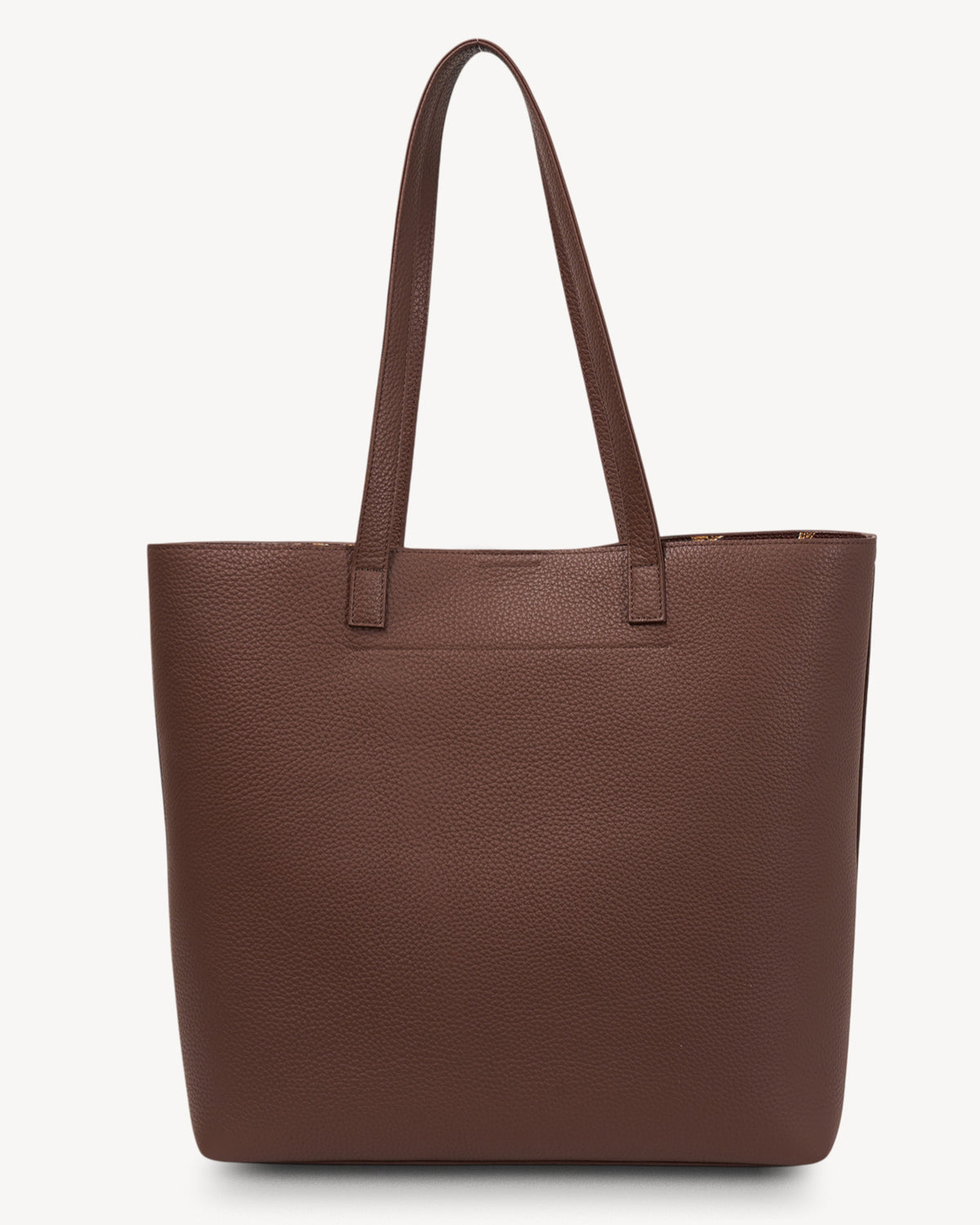 Brown tote bag on a white background