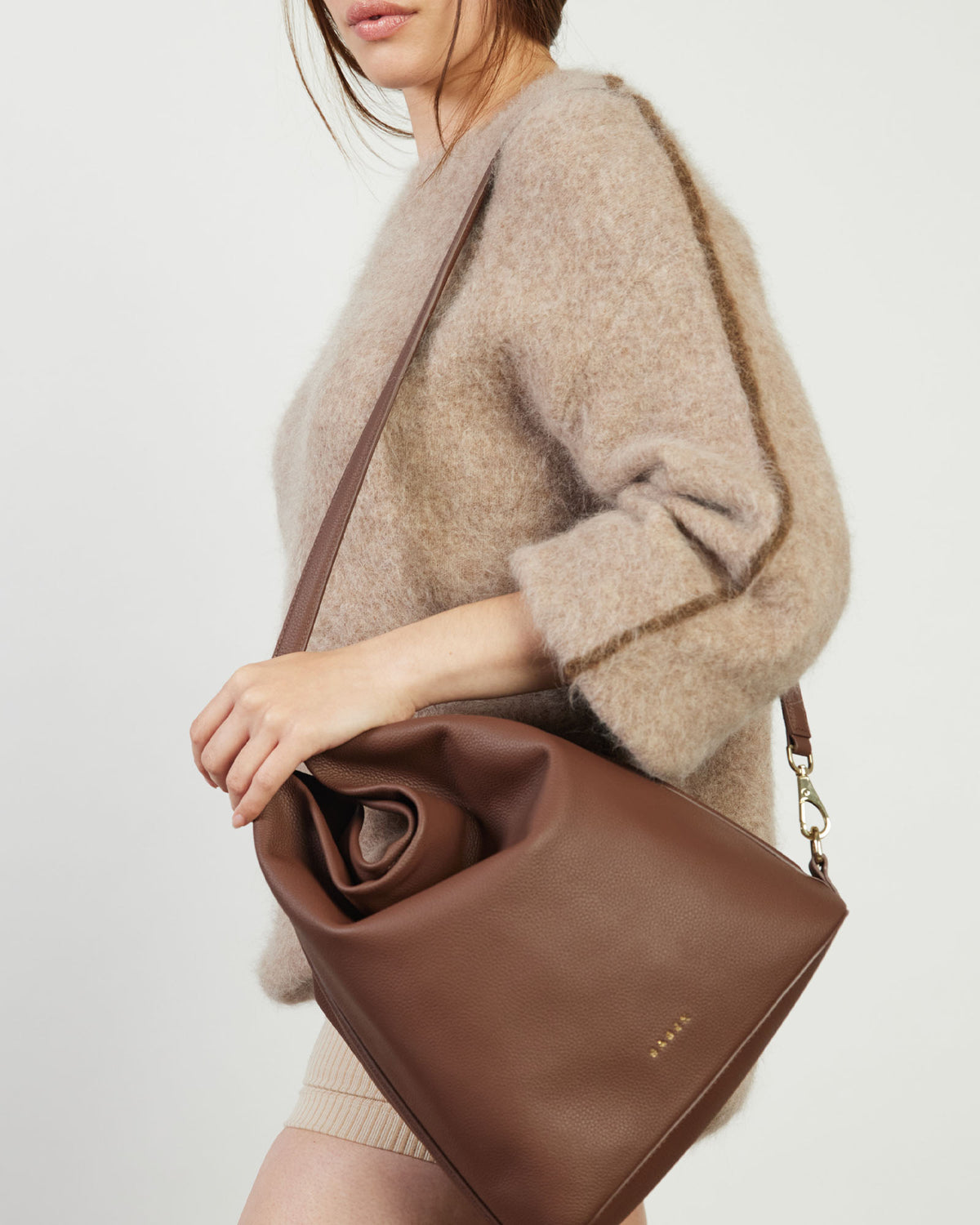 June Shoulder Bag Umber Pebble