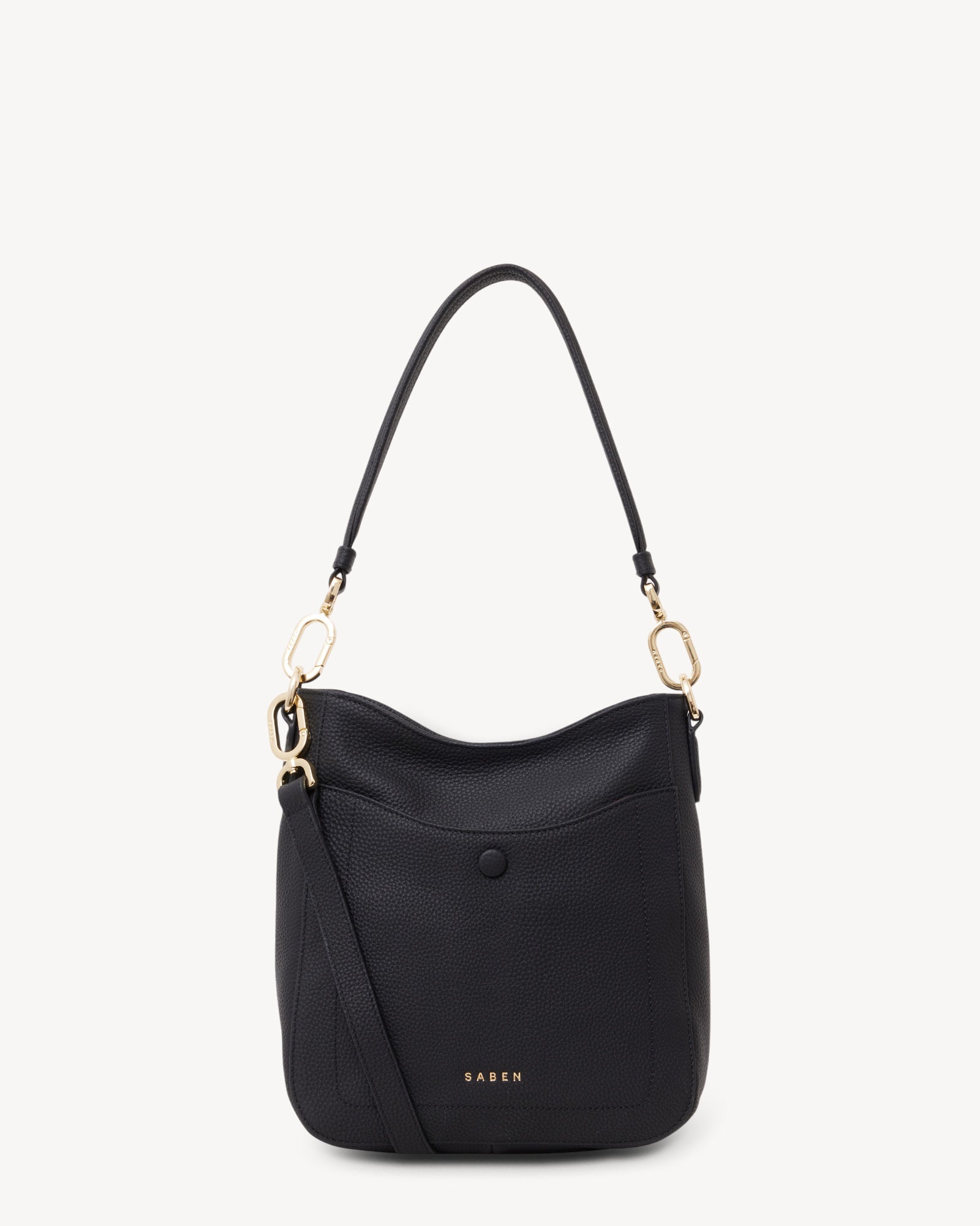 Rosie Shoulder Bag Black Pebble