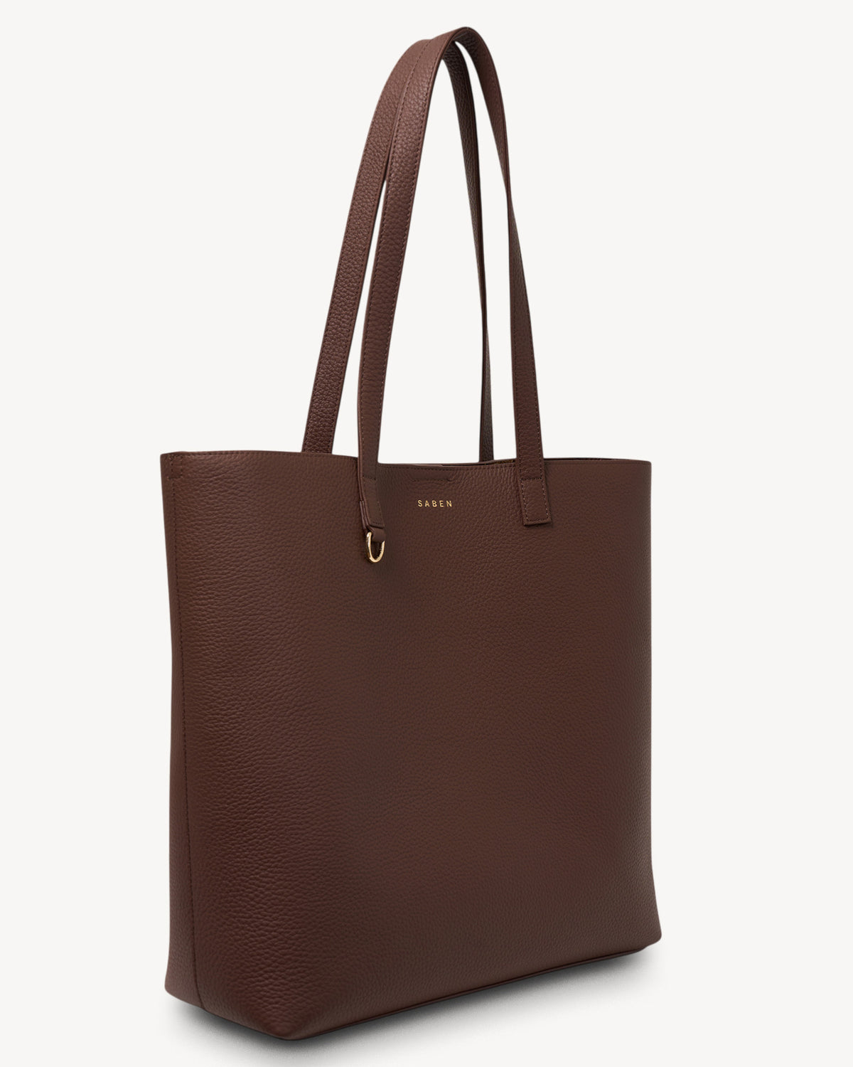 Brown tote bag with &#39;Roden&#39; branding on a white background